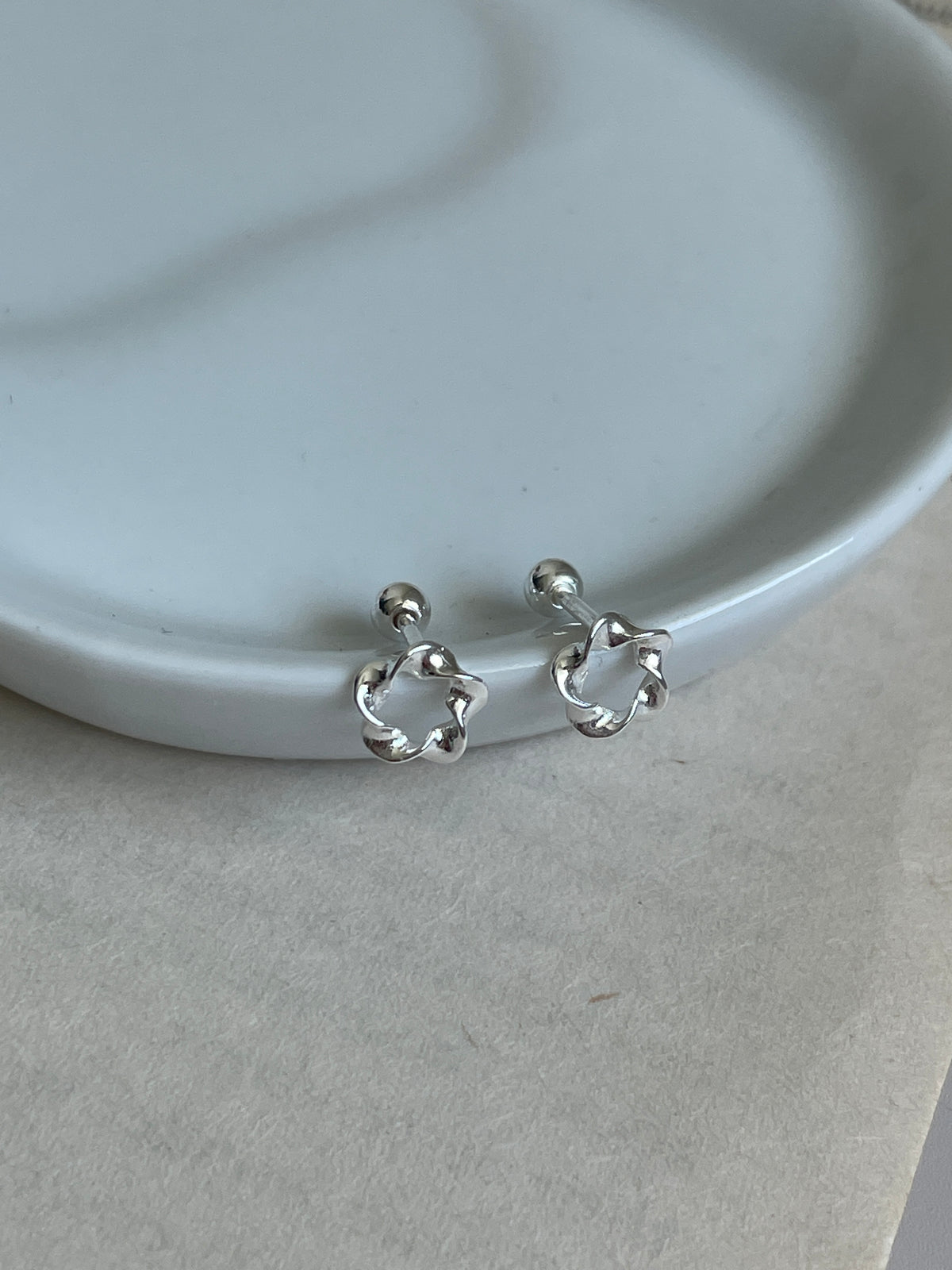 (925 silver) floral piercing