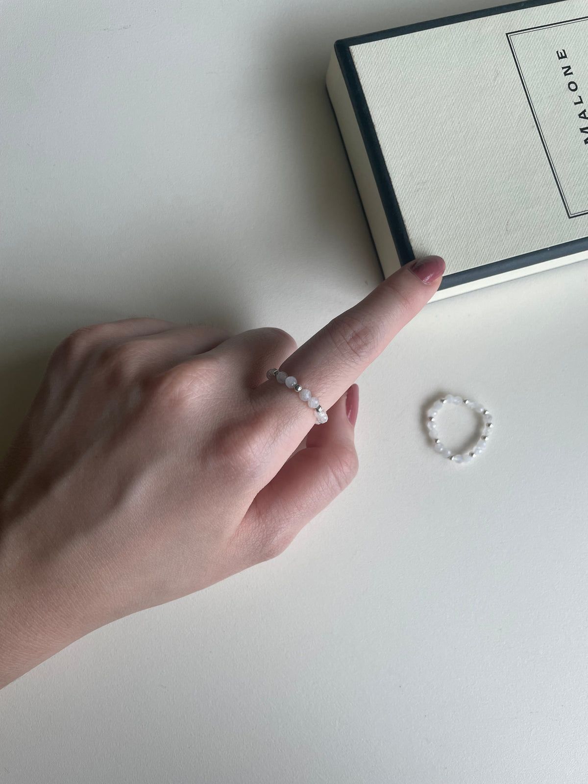 (925 Silver) Moonstone ring 🌙