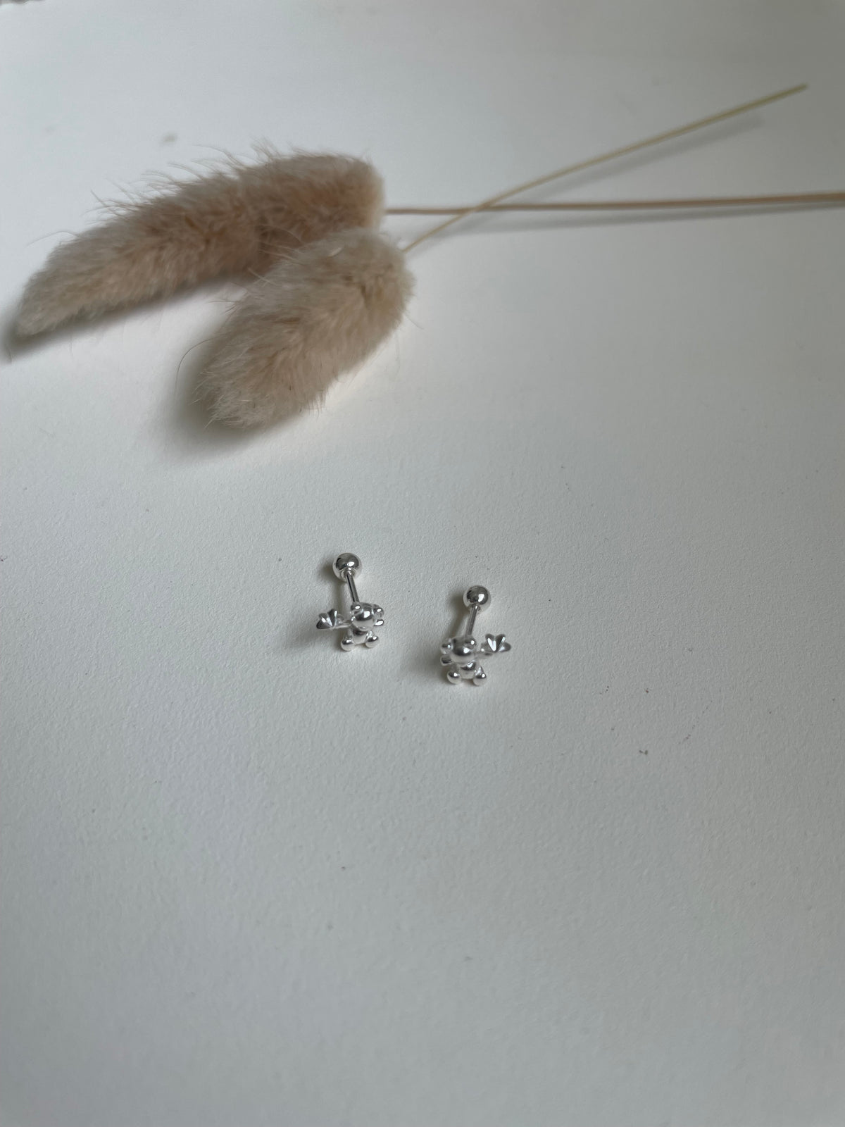 (925 Silver) bear piercing🧸