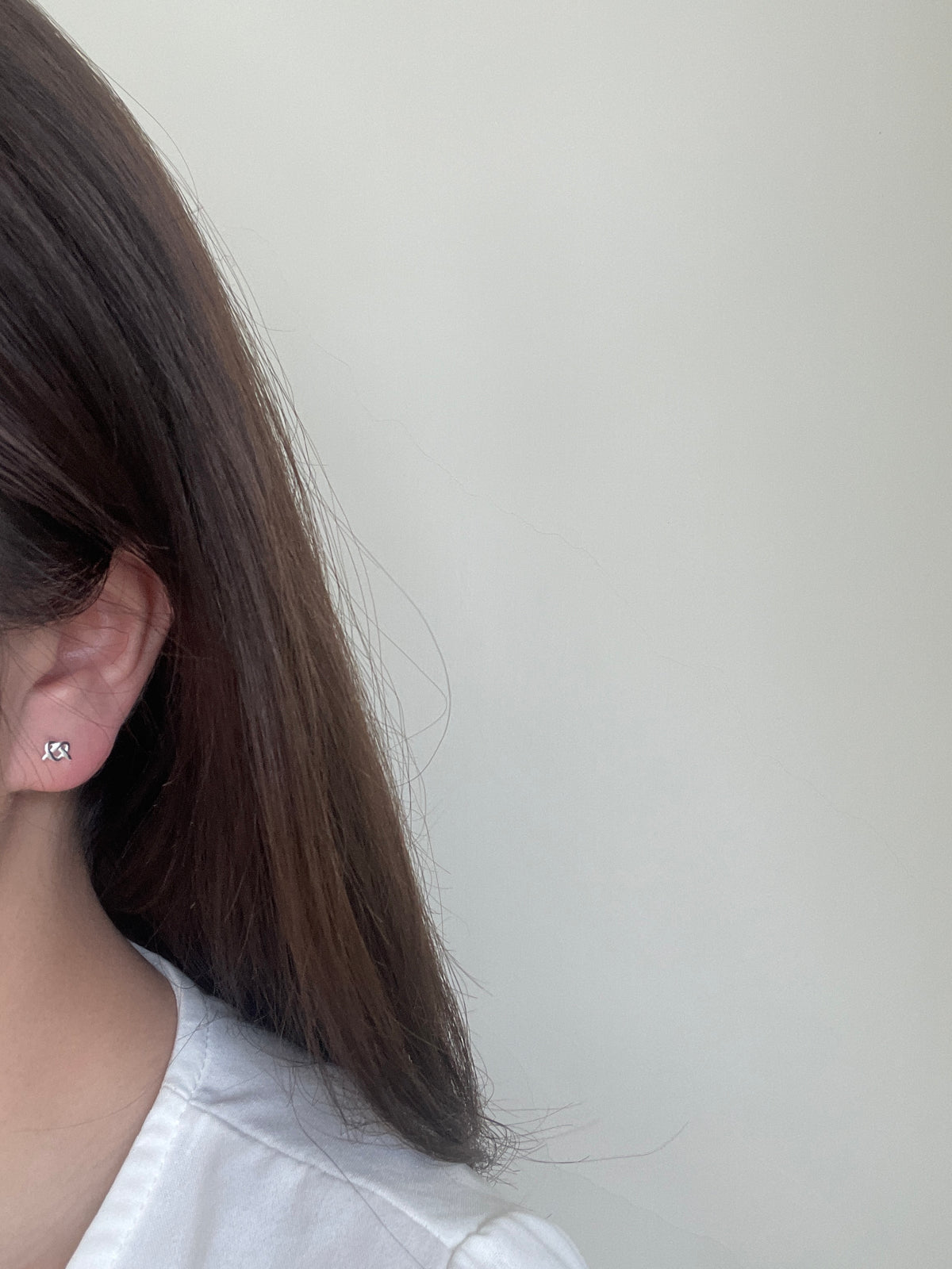 (925 silver) Pretzel piercing