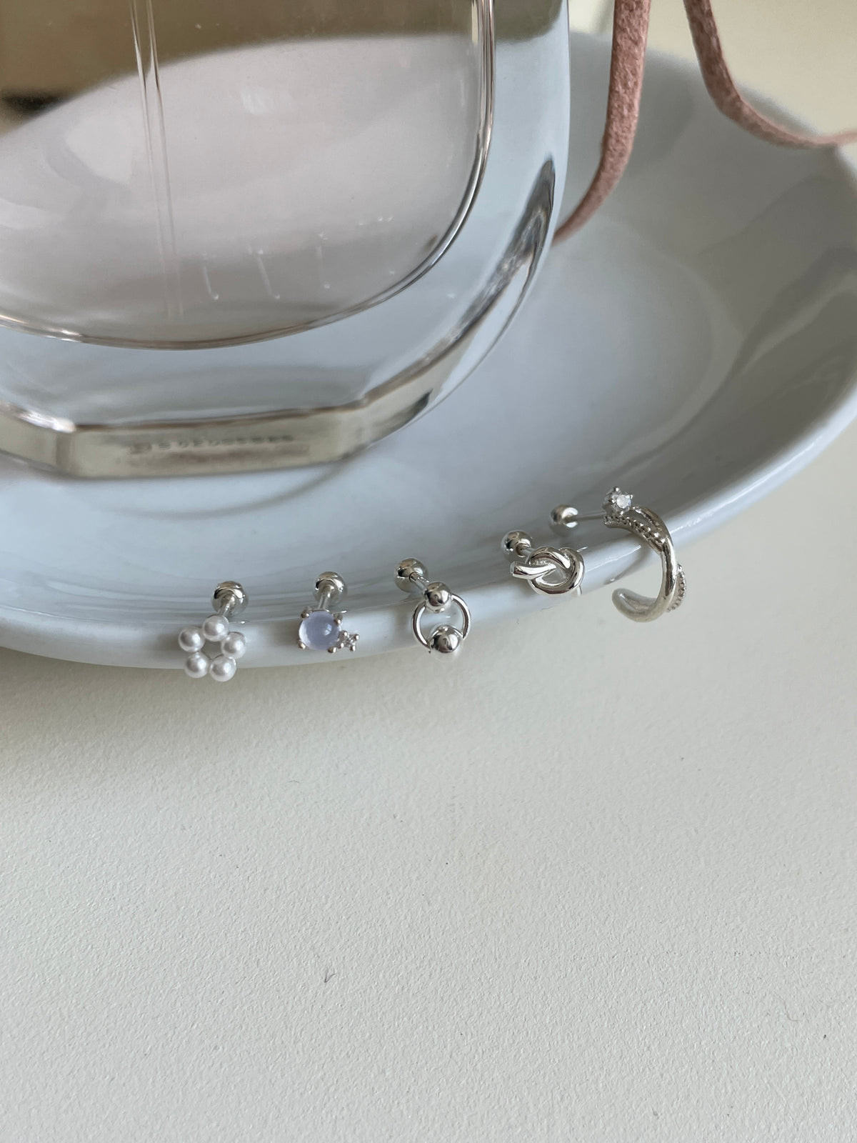 (925 silver) Mini pearl piercing