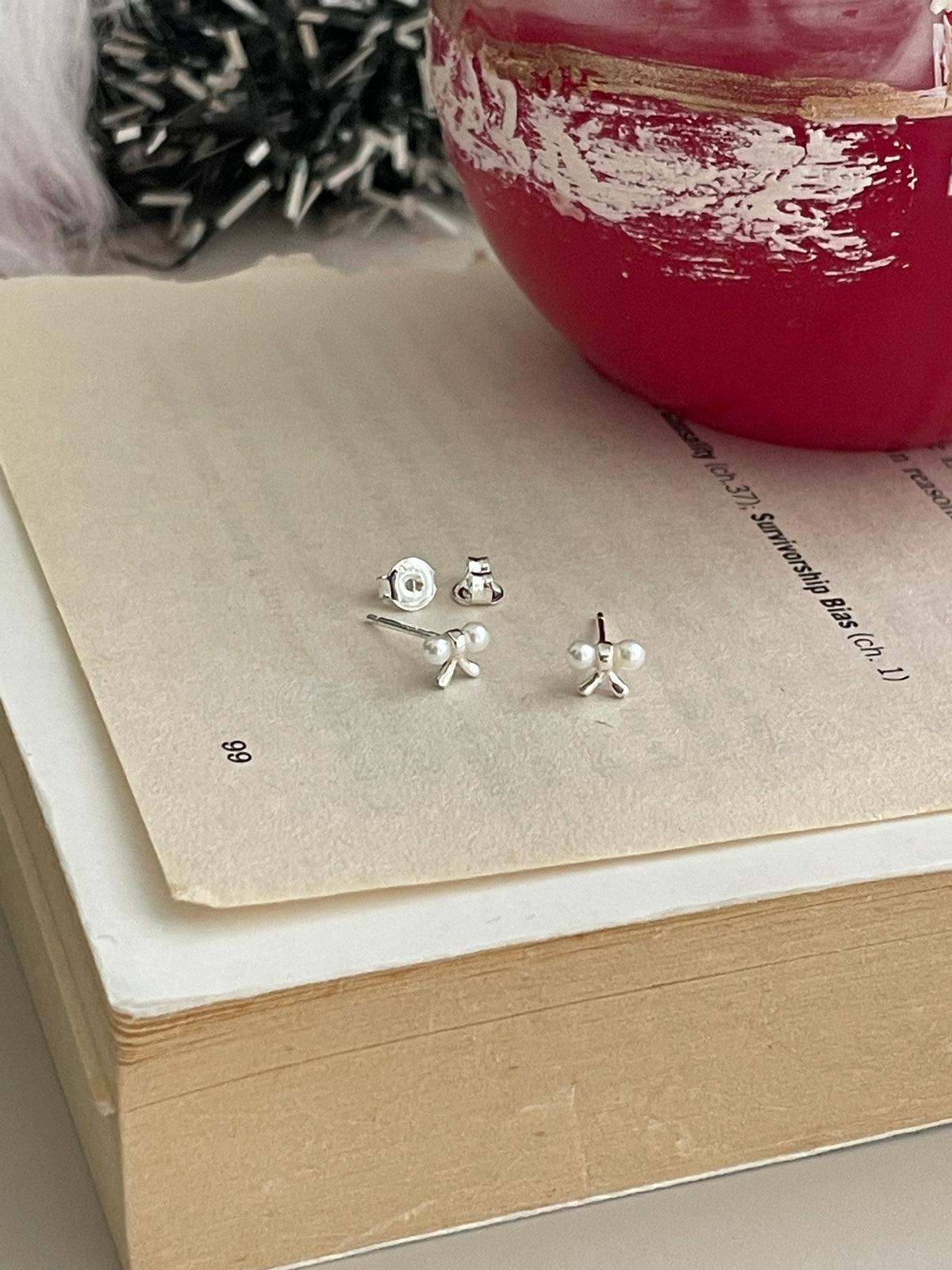 (925 silver) Ribbon earring🎀