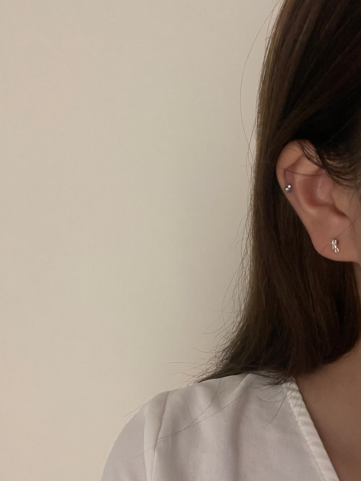 (925 Silver) Hello piercing 🐻