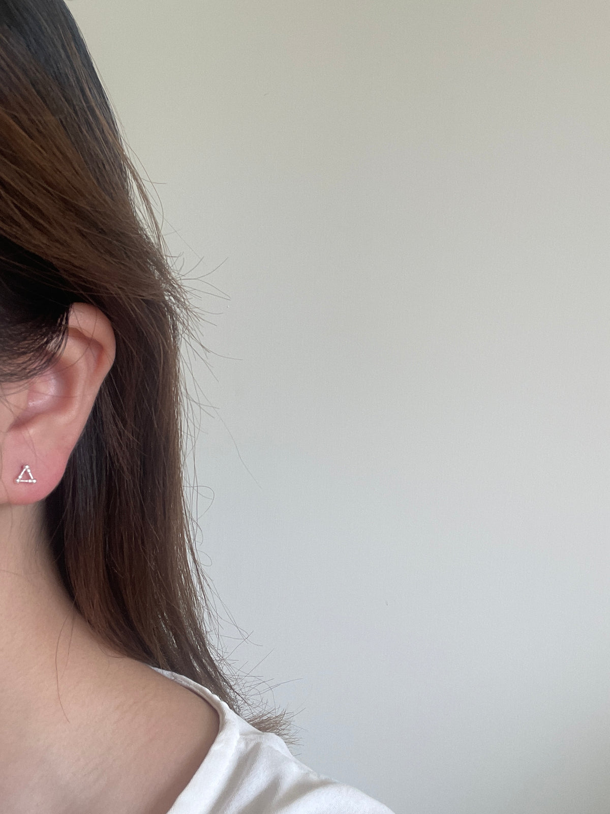 (925 silver) Triangle piercing