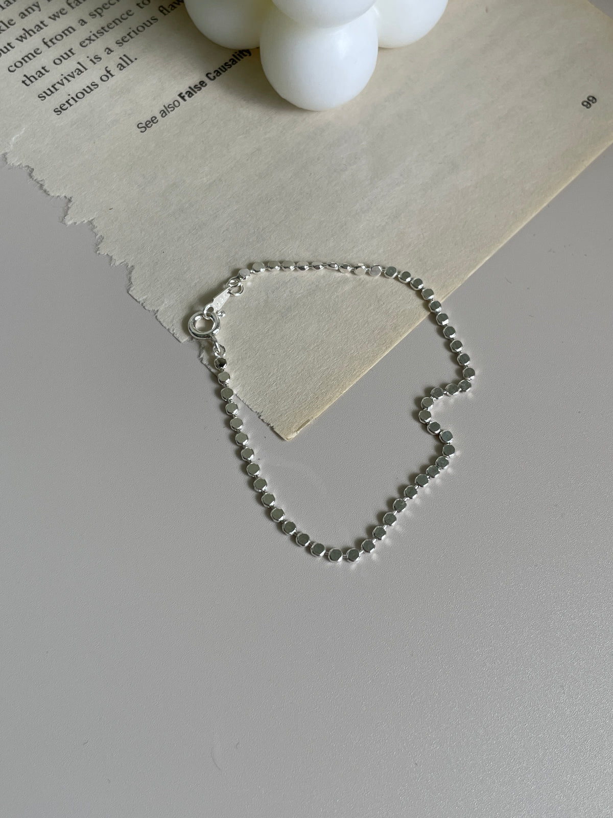 (925 silver) Basic ball bracelet